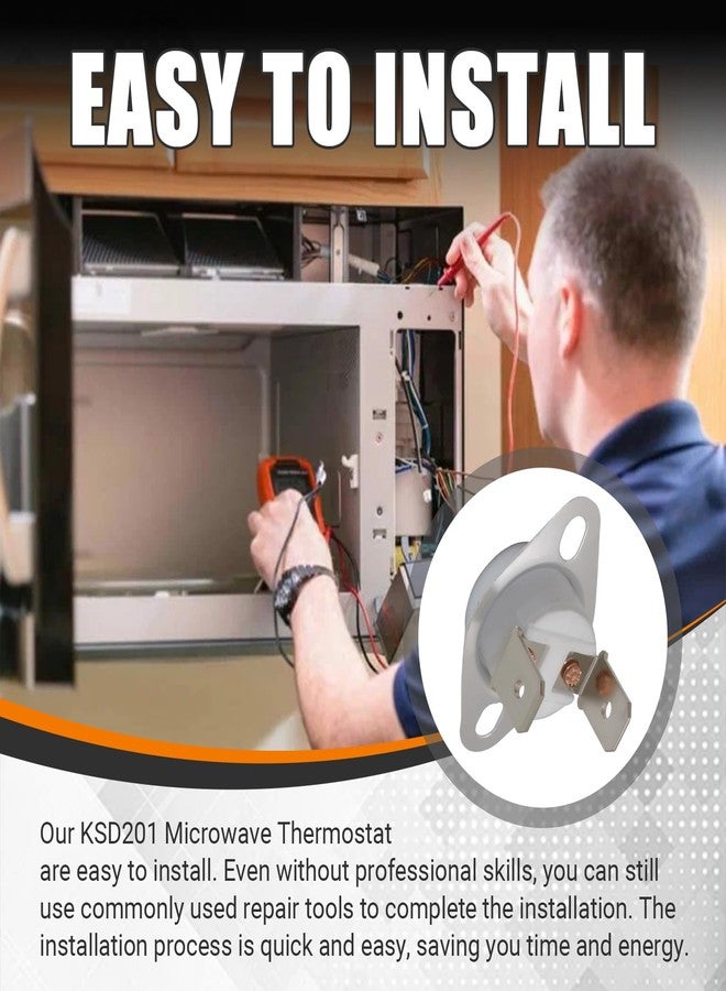 wfsulee KSD201 Microwave Thermostat fits for GE Microwave, Universal Normally Closed Thermal Switch Temperature Switch Replacement for Water Heater,Oven,Coffee Maker ETC. (180°C/356°F) - Image 4